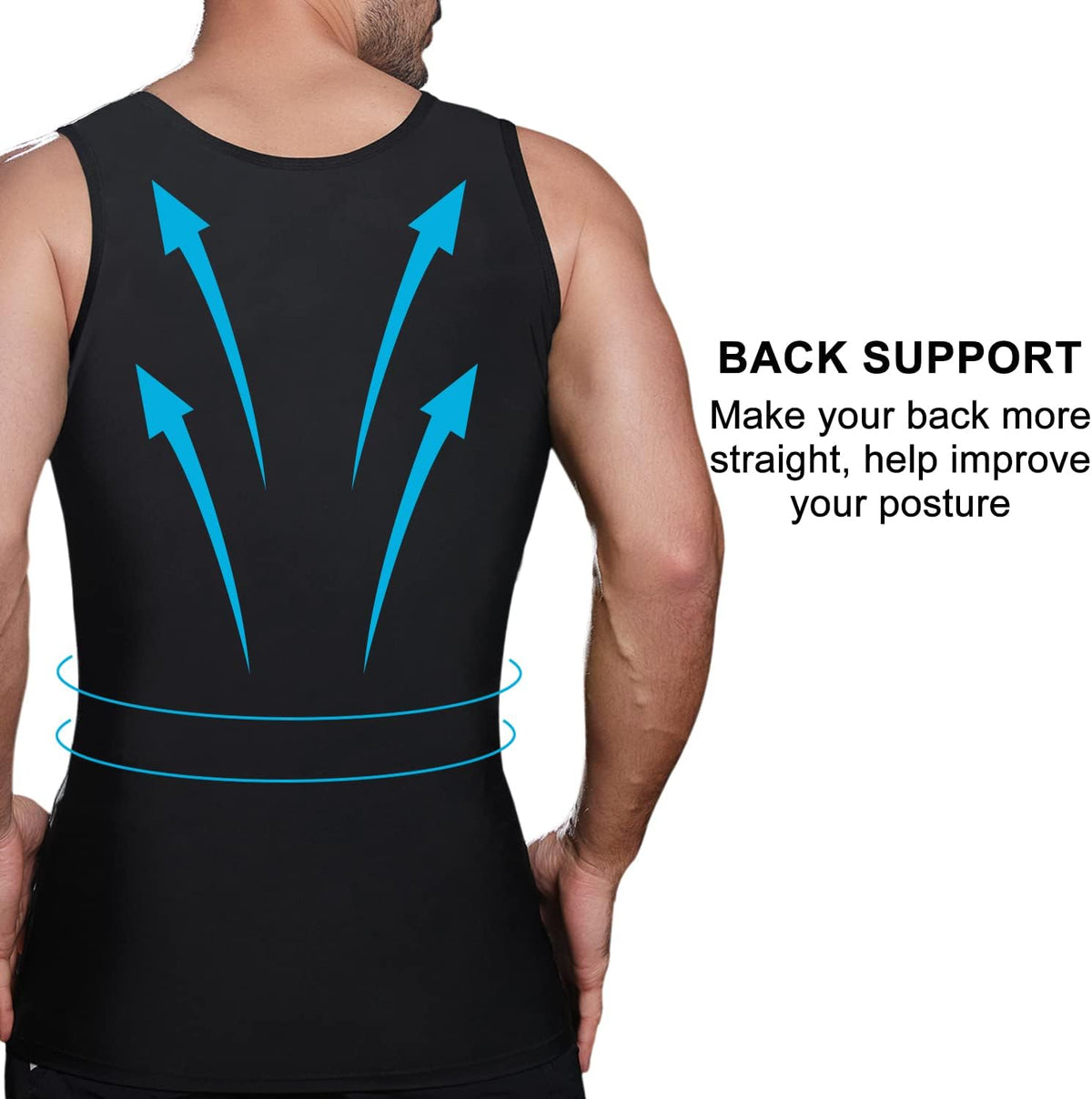Lgtfy Mens Compression Shirt Slimming Shapewear Tank Top Workout Vest