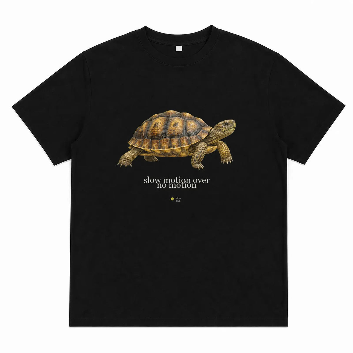 Men's Cotton Printed Crew Neck Short-Sleeve Slow Motion Turtle Graphic T-Shirt - Casual Retro Streetwear Top, Cargo-Inspired Sporty Chic, Comfortable Fit, Easy to Pair with Joggers, Ideal for Gifting