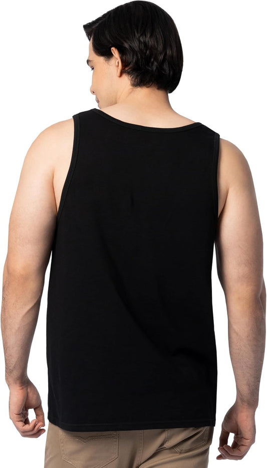 Fruit of the Loom Men's Eversoft Cotton Sleeveless T Shirts, Breathable & Moisture Wicking with Odor Control, Sizes S-4X