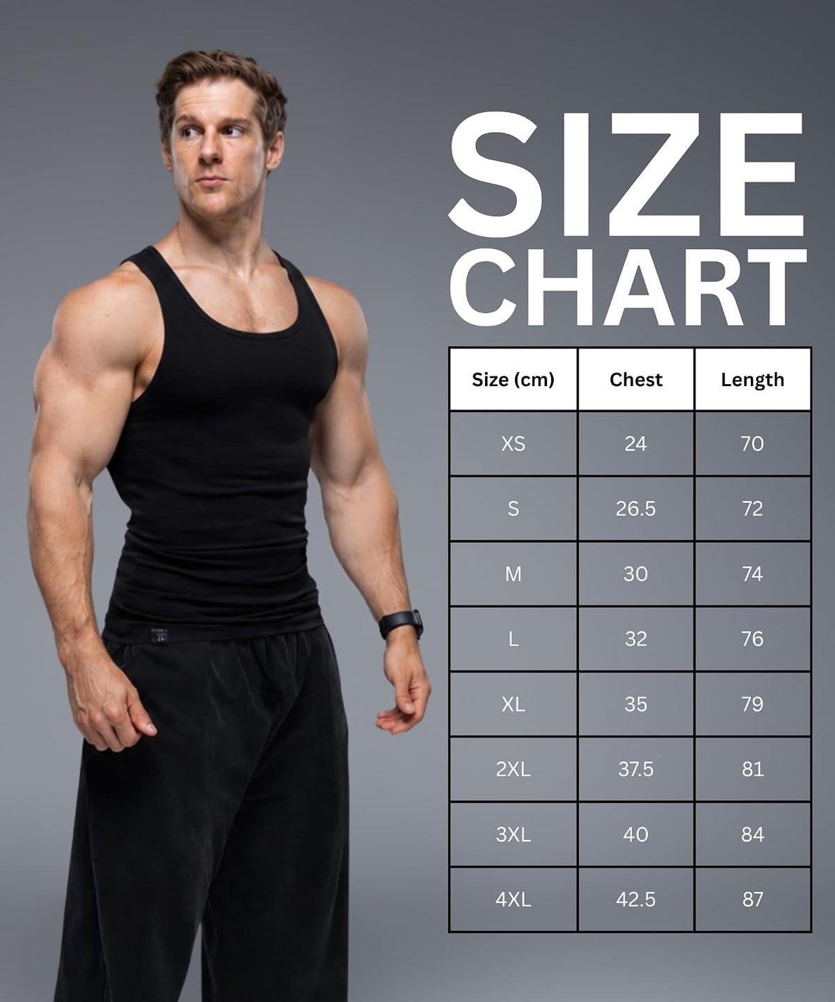Ekkovision Lifestyle Beaters, Men's Tank Tops, Cotton Spandex Tanks for Men, Regular Fit, Ribbed Fabric