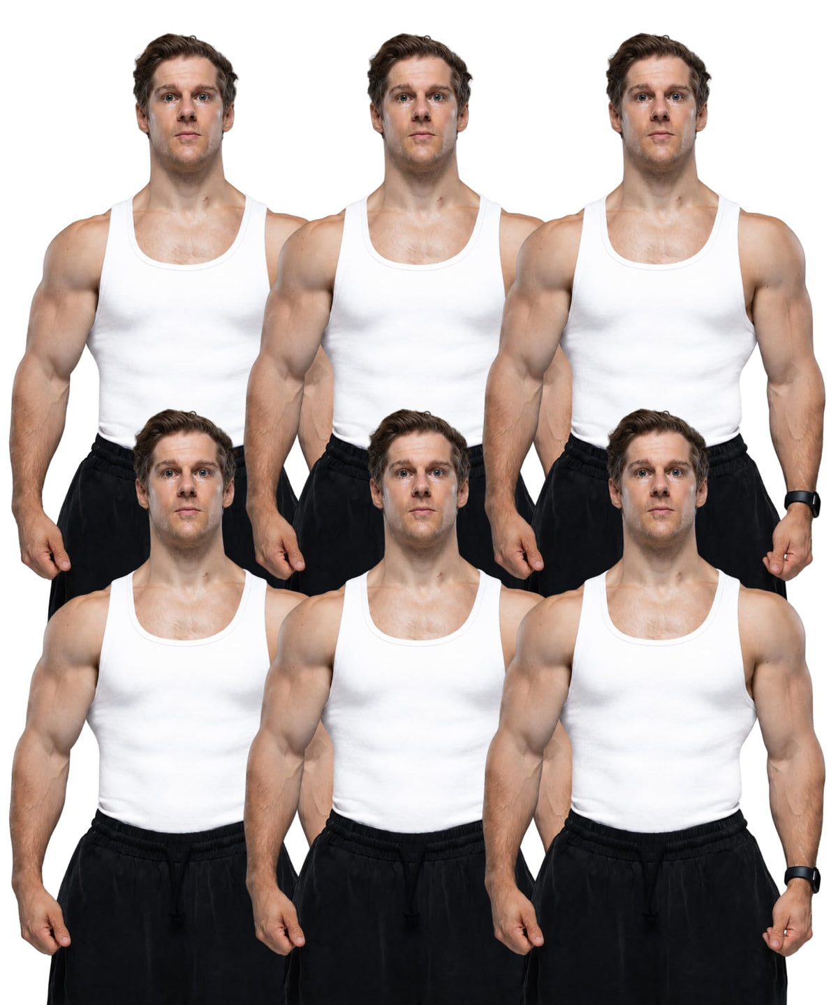 Ekkovision Lifestyle Beaters, Men's Tank Tops, Cotton Spandex Tanks for Men, Regular Fit, Ribbed Fabric