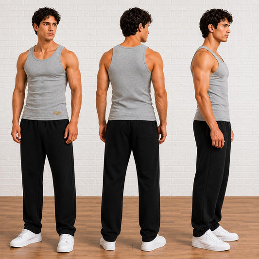 Von Dutch Mens Tank Tops 5 Pack Soft Cotton Ribbed Sleeveless Undershirts