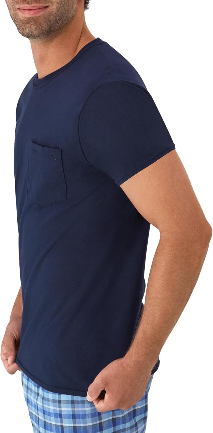 Hanes Men's Pocket T-Shirts - 6-Pack - Cotton Crewneck Tees