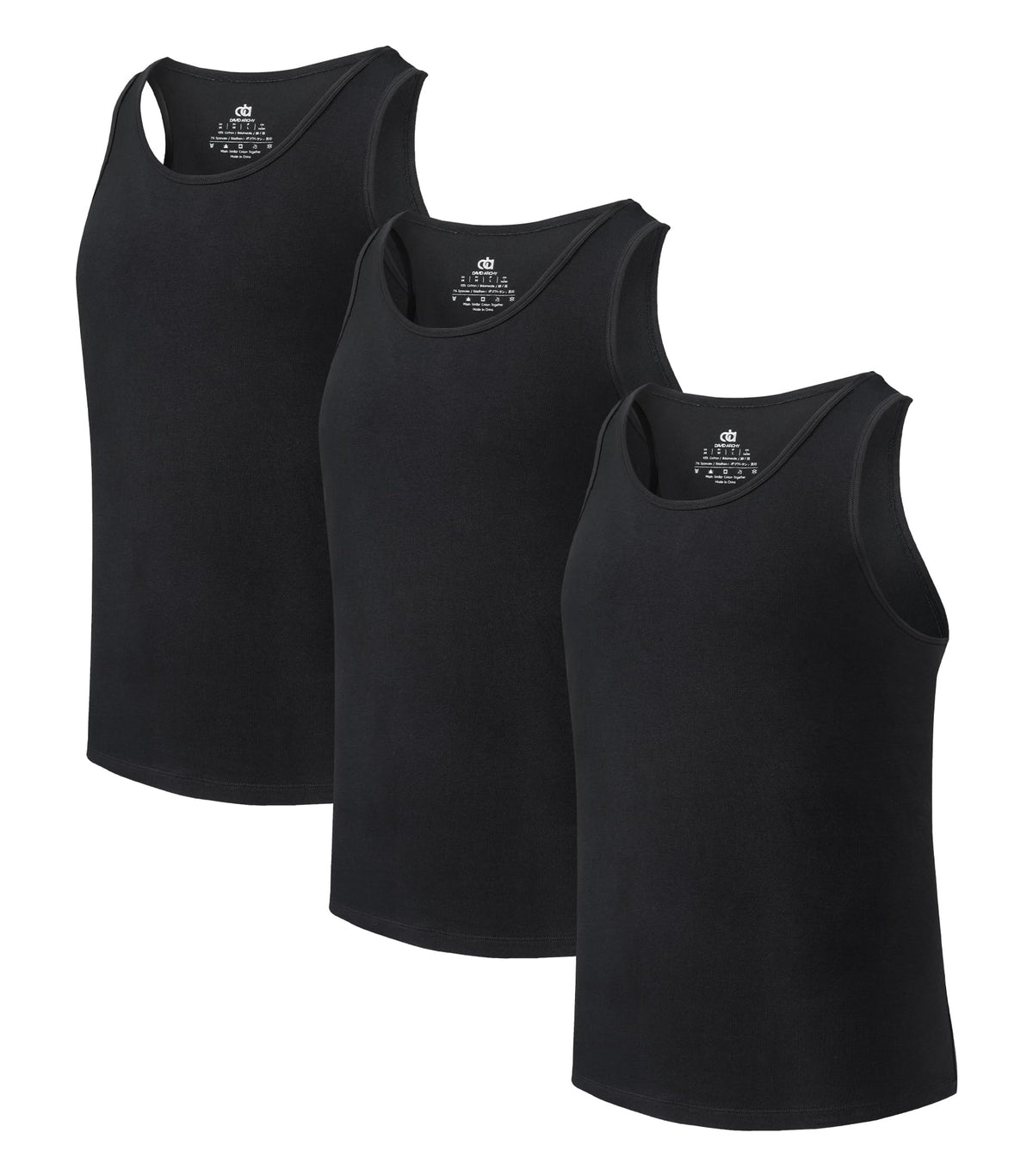 DAVID ARCHY Men's Tank Top Undershirts Moisture-Wicking A-Shirt for Men