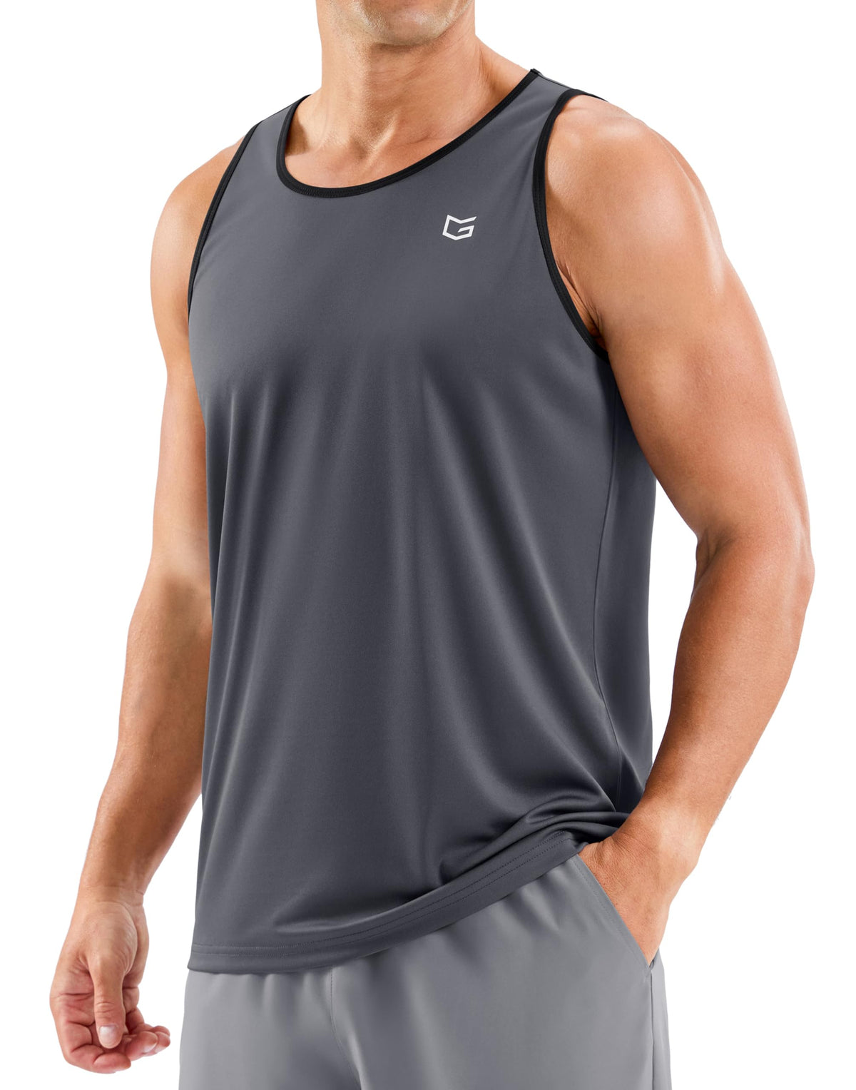 Beach Tank Tops for Men UPF50+ Dry Fit Summer Sleeveless Shirts