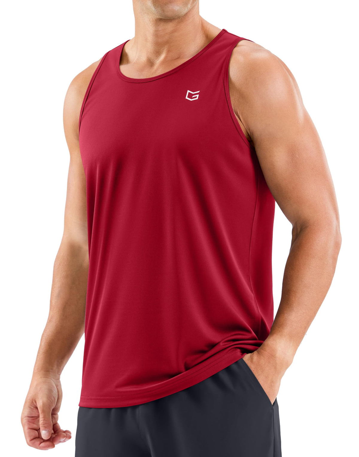 Beach Tank Tops for Men UPF50+ Dry Fit Summer Sleeveless Shirts