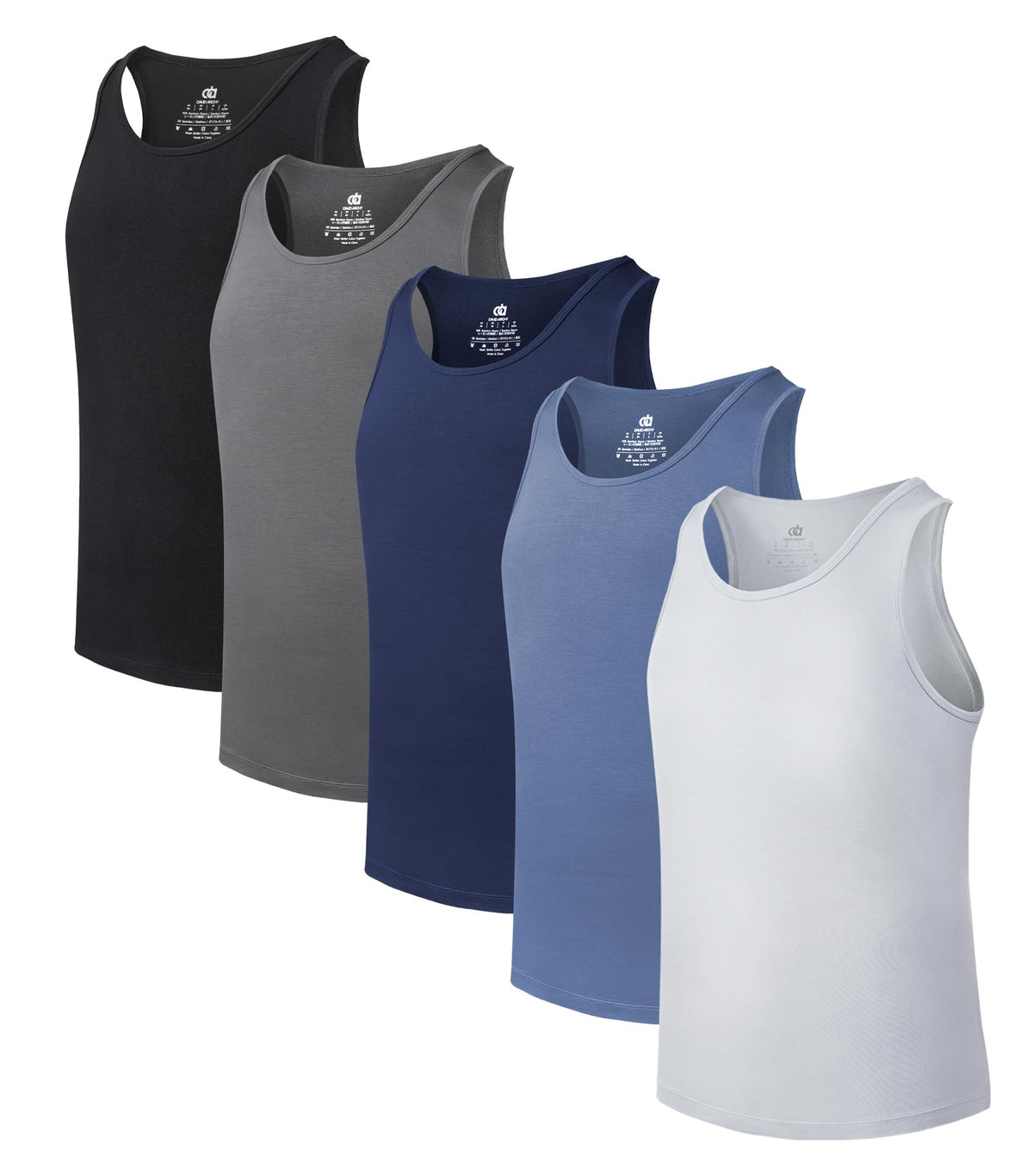 DAVID ARCHY Men's Tank Top Undershirts Moisture-Wicking A-Shirt for Men