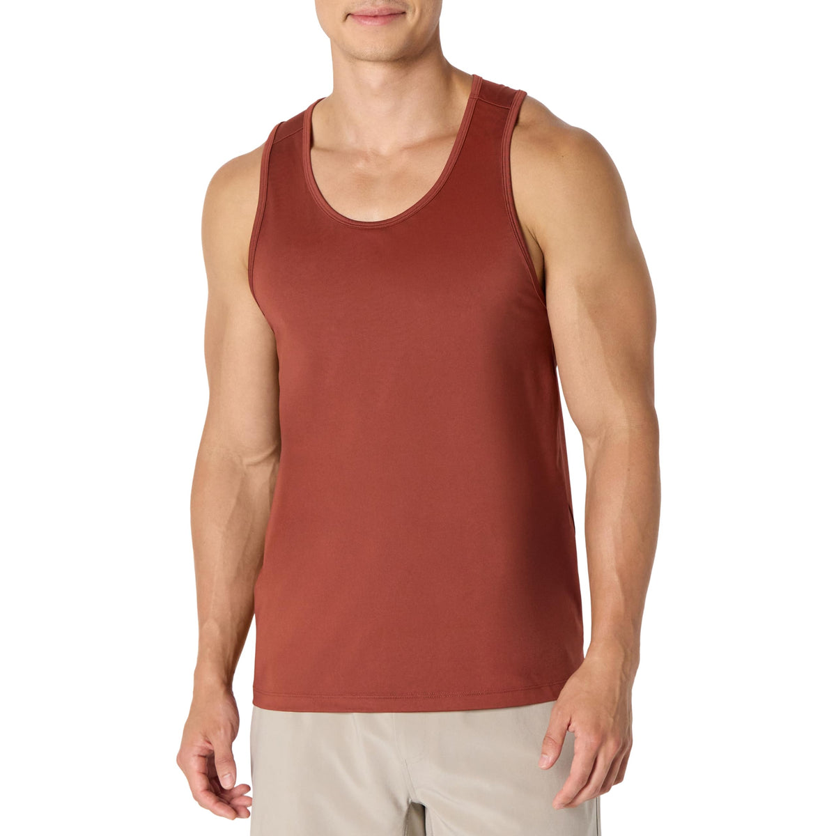 Amazon Essentials Men's Quick Dry Moisture-Wicking Tech Stretch Active Sleeveless Tank Top Workout Shirt