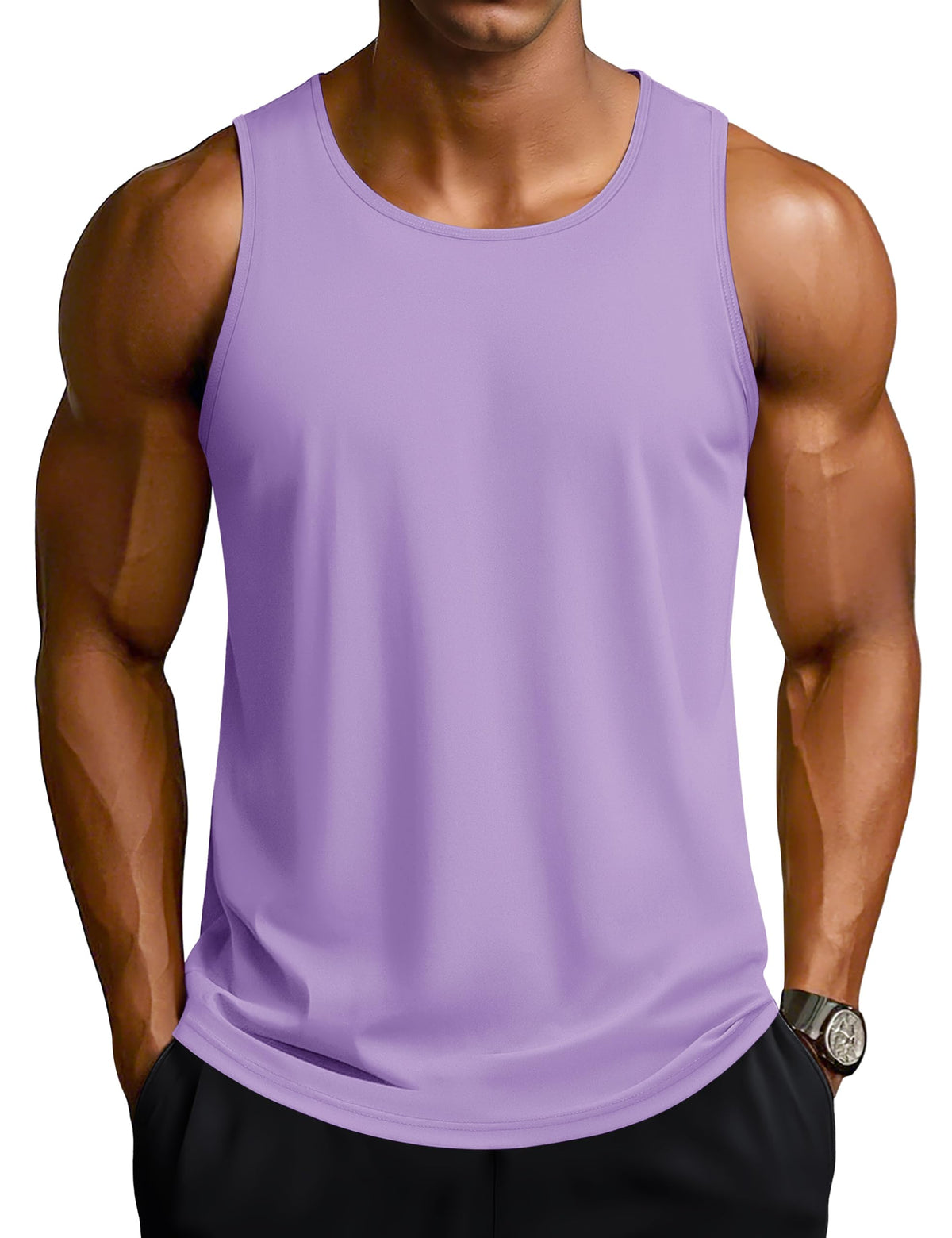 TACVASEN Men's Workout Tank Tops Sleeveless UPF 50+ Summer Sun Shirts Quick Dry for Running Swim Gym Beach
