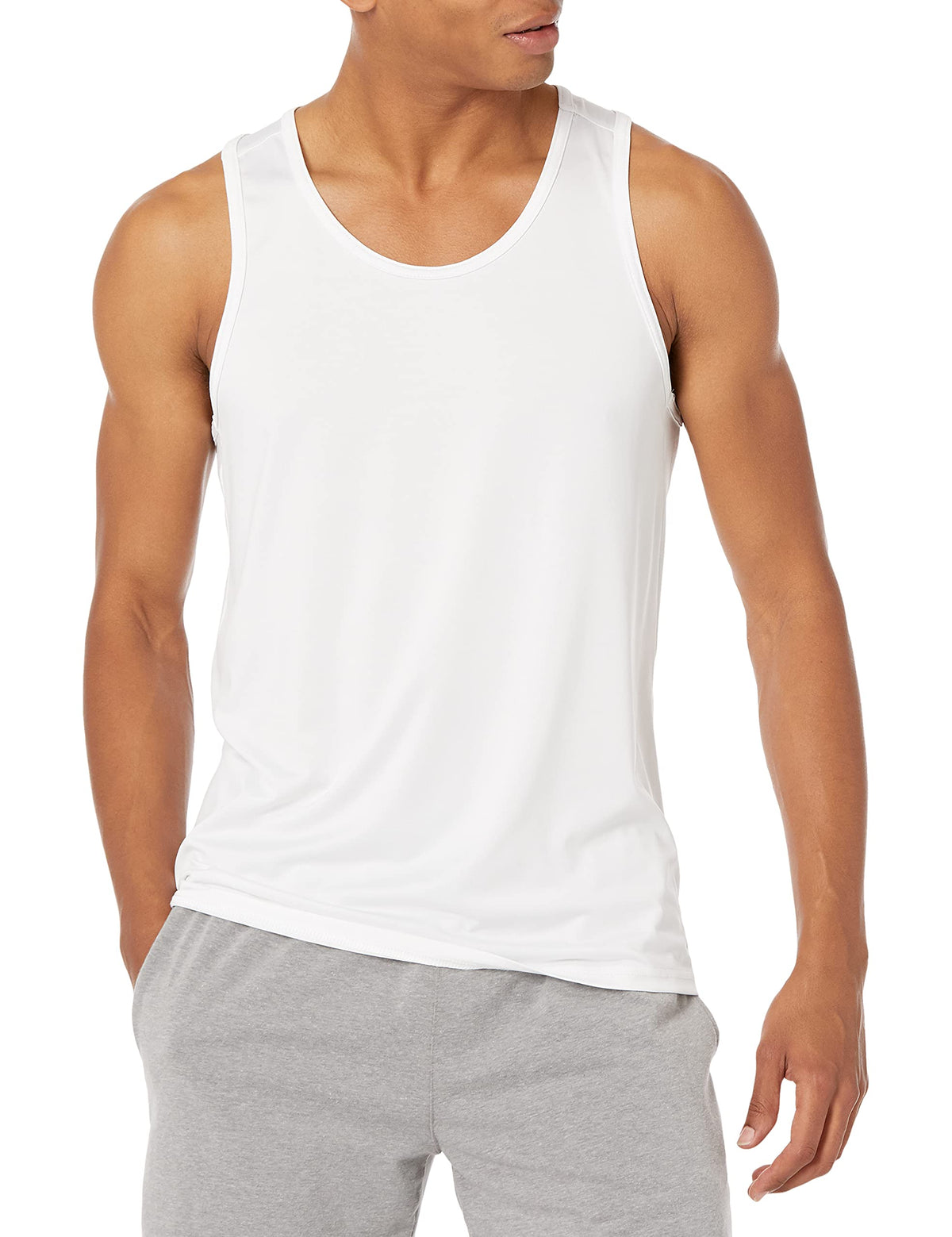 Amazon Essentials Men's Quick Dry Moisture-Wicking Tech Stretch Active Sleeveless Tank Top Workout Shirt