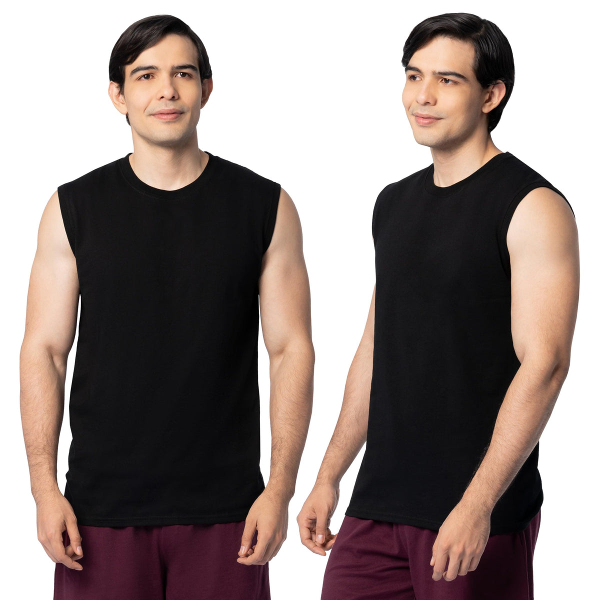 Fruit of the Loom Men's Eversoft Cotton Sleeveless T Shirts, Breathable & Moisture Wicking with Odor Control, Sizes S-4X