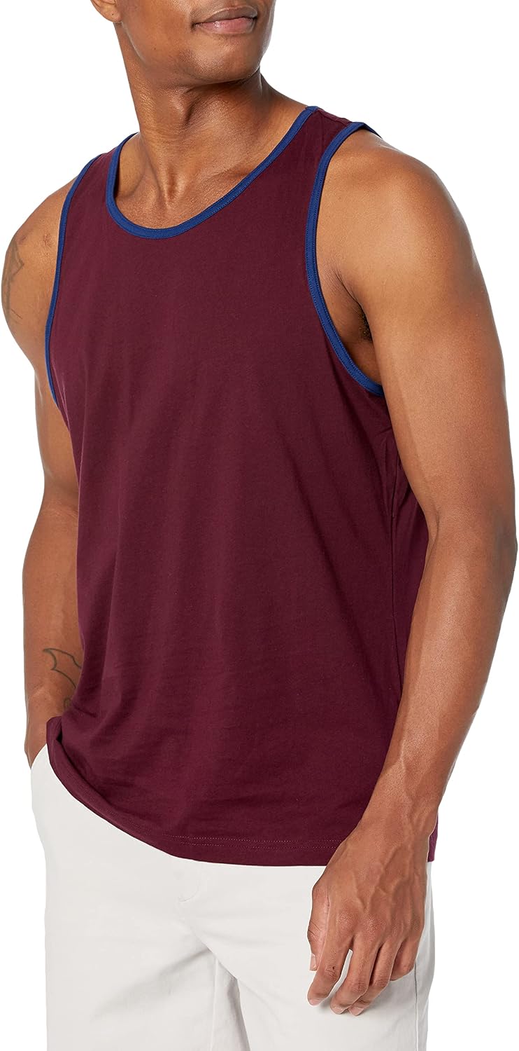 Amazon Essentials Men's Regular-Fit Sleeveless Tank Top, 100% Cotton