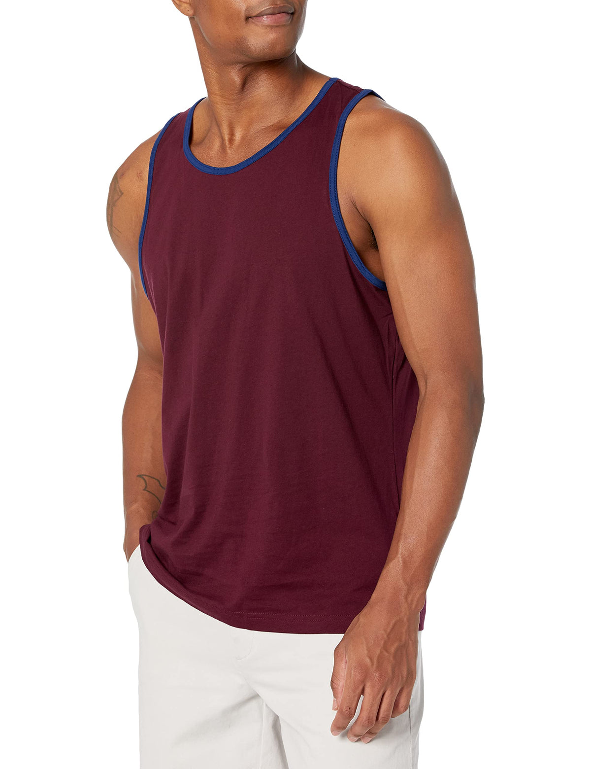 Amazon Essentials Men's Regular-Fit Sleeveless Tank Top, 100% Cotton