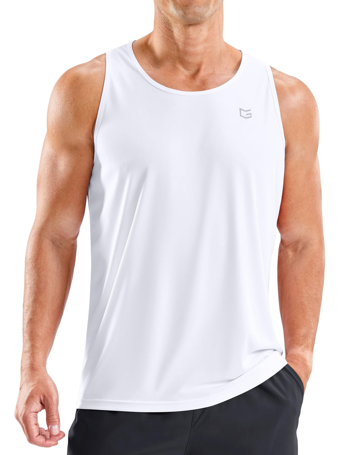 Beach Tank Tops for Men UPF50+ Dry Fit Summer Sleeveless Shirts