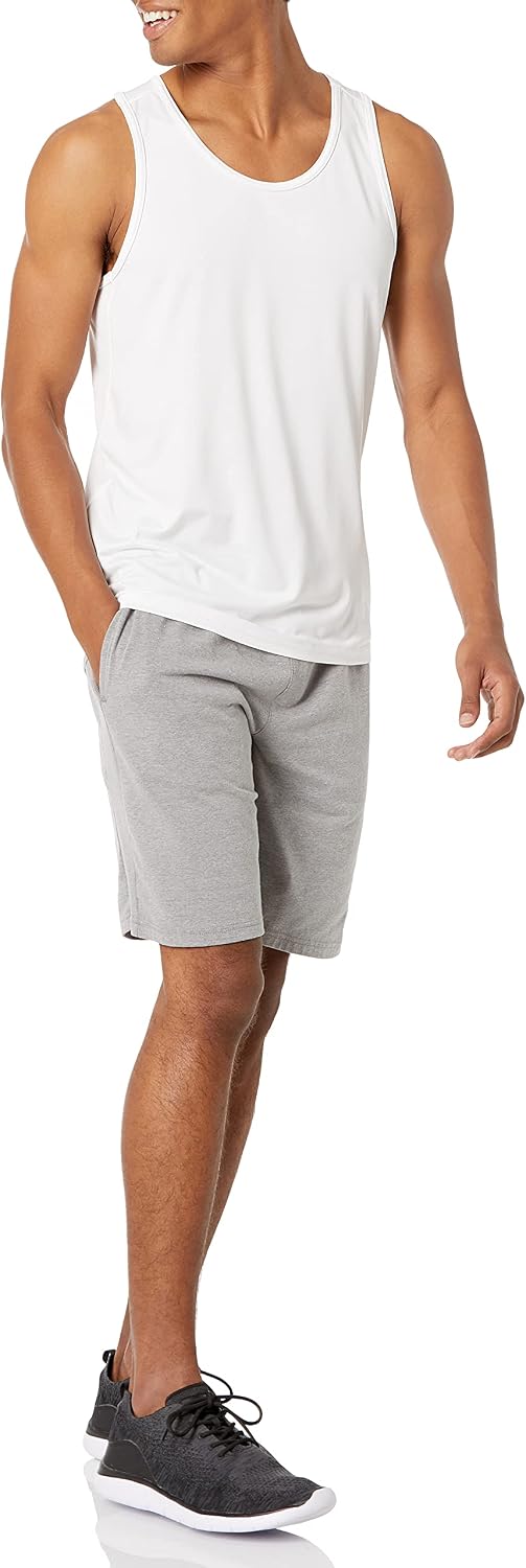 Amazon Essentials Men's Quick Dry Moisture-Wicking Tech Stretch Active Sleeveless Tank Top Workout Shirt