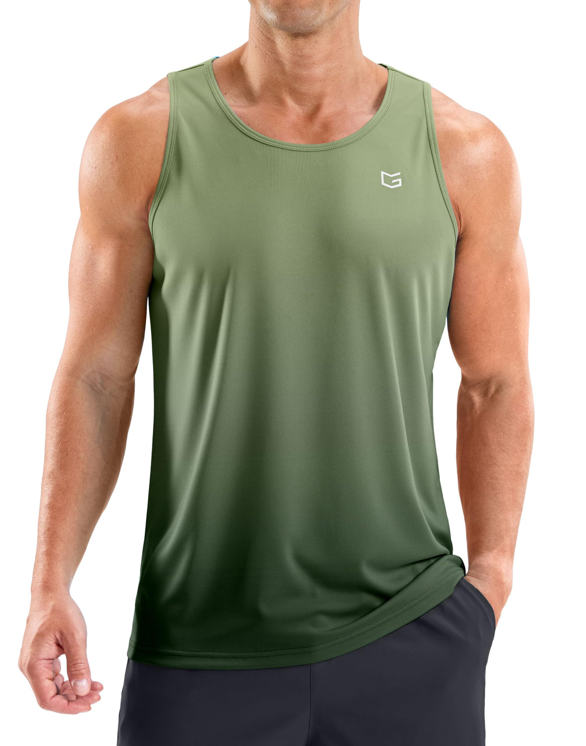 Beach Tank Tops for Men UPF50+ Dry Fit Summer Sleeveless Shirts
