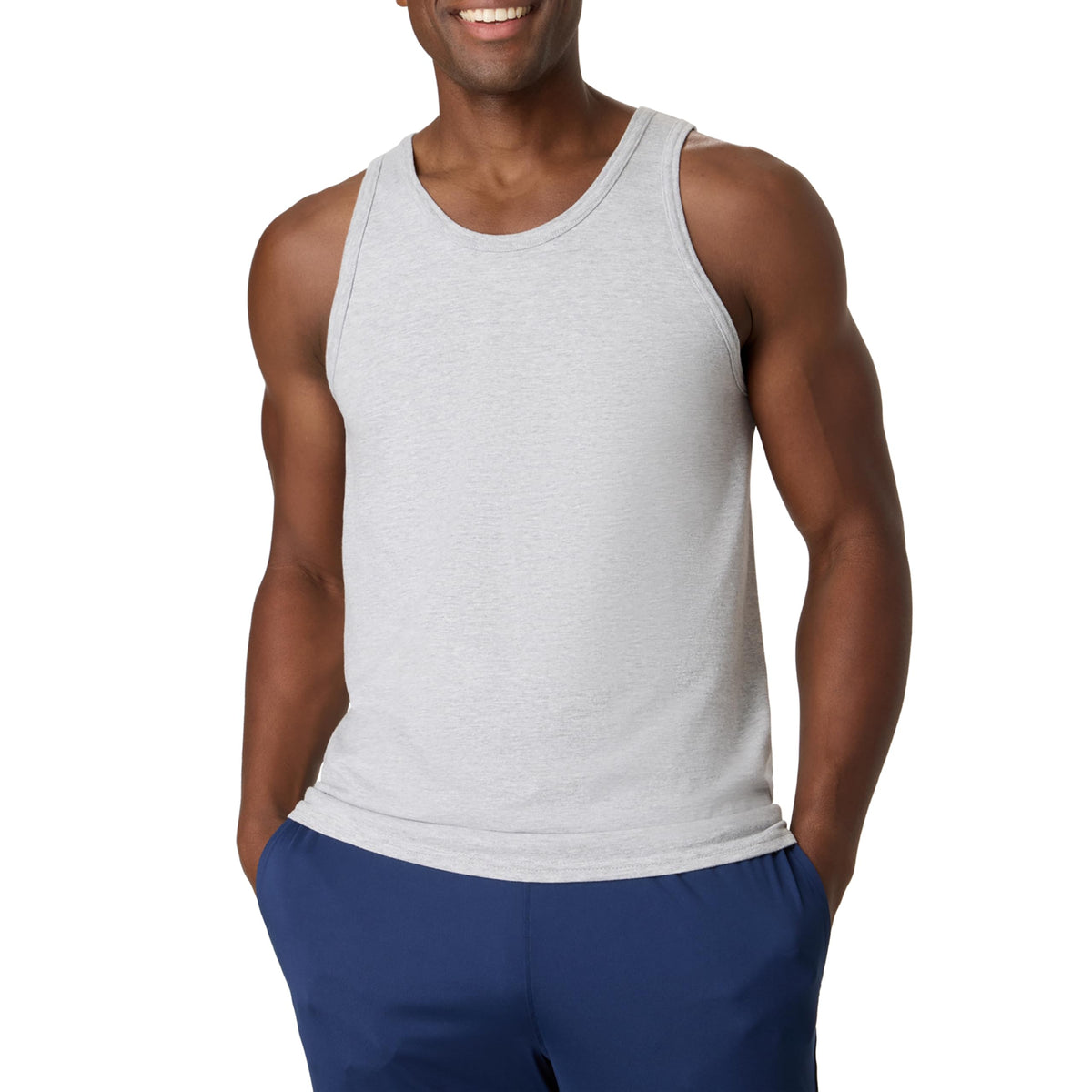 Hanes Men’s Performance Tank, X-Temp Moisture-Wicking Tank Top, Solid Colors, 2-Pack