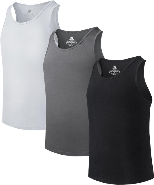 DAVID ARCHY Men's Tank Top Undershirts Moisture-Wicking A-Shirt for Men