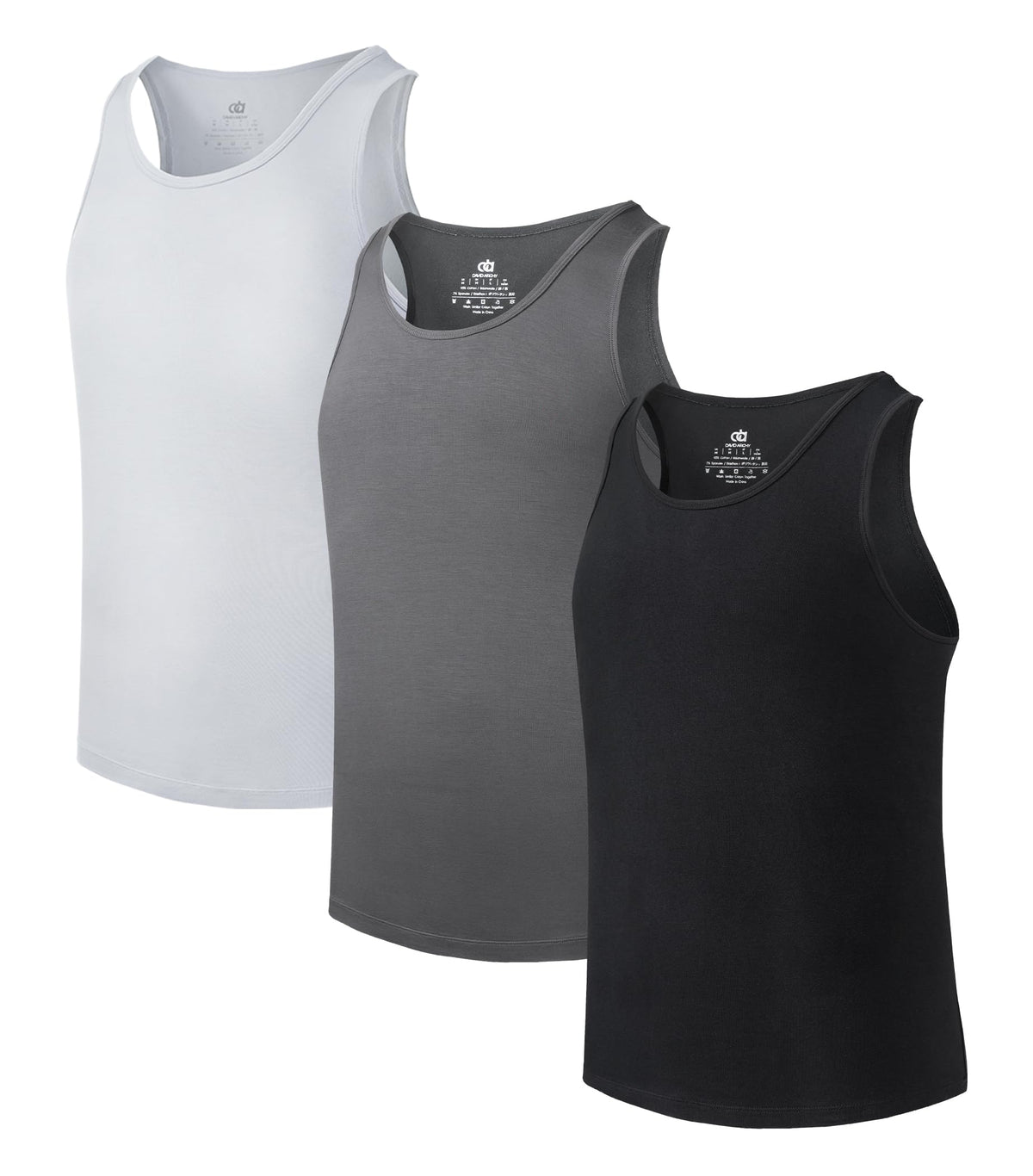 DAVID ARCHY Men's Tank Top Undershirts Moisture-Wicking A-Shirt for Men