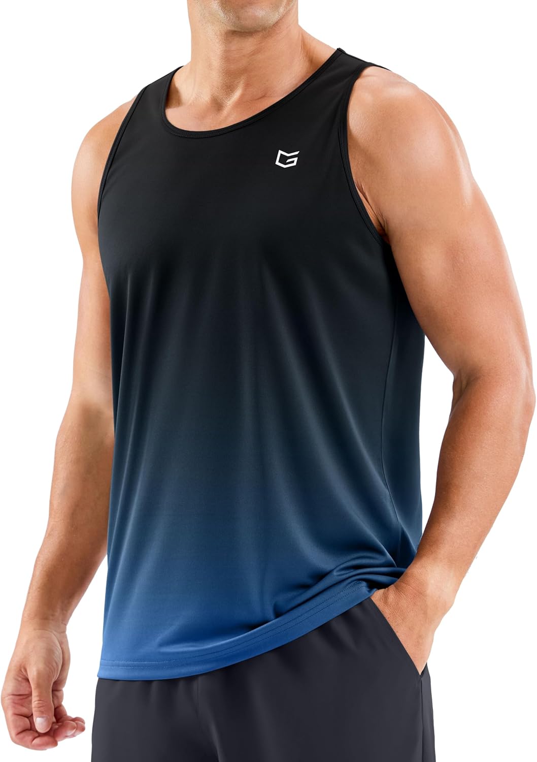 Beach Tank Tops for Men UPF50+ Dry Fit Summer Sleeveless Shirts
