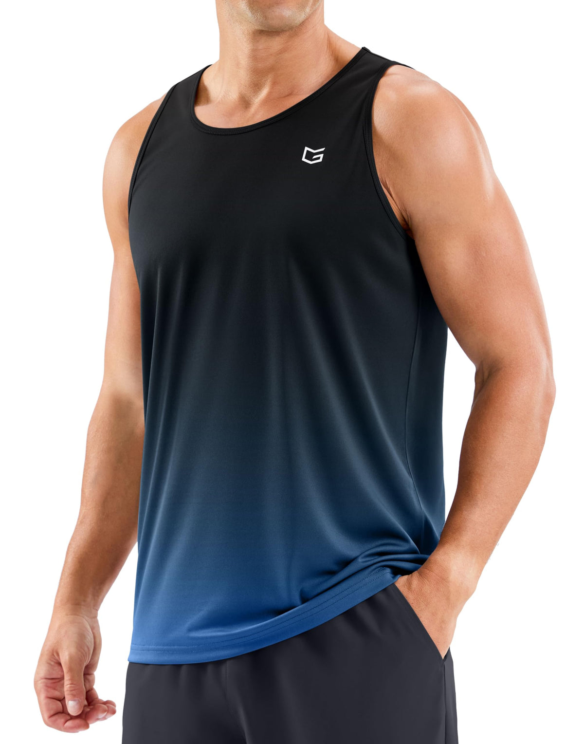 Beach Tank Tops for Men UPF50+ Dry Fit Summer Sleeveless Shirts