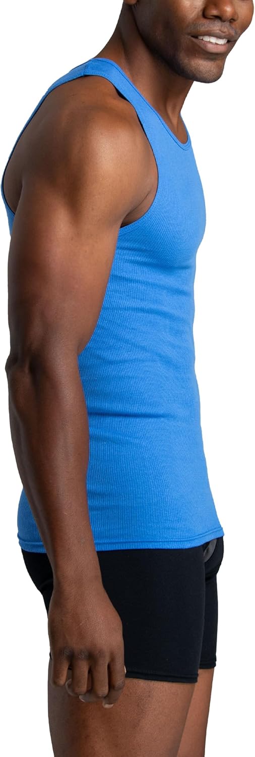 Fruit of the Loom Men's Sleeveless Tag Free Moisture Wicking Tank A-Shirt