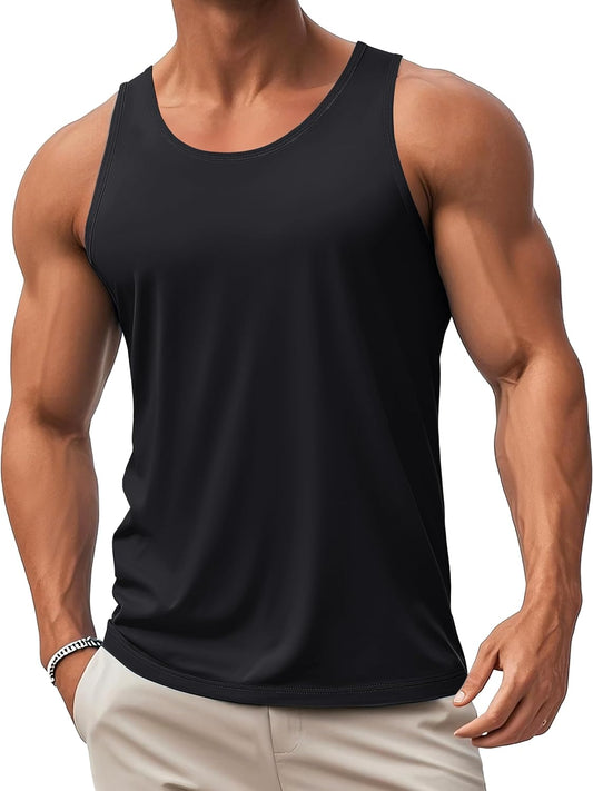 MAGCOMSEN Mens Workout Tank Tops Muscle Athletic Gym Cotton Undershirt Sleeveless Shirts