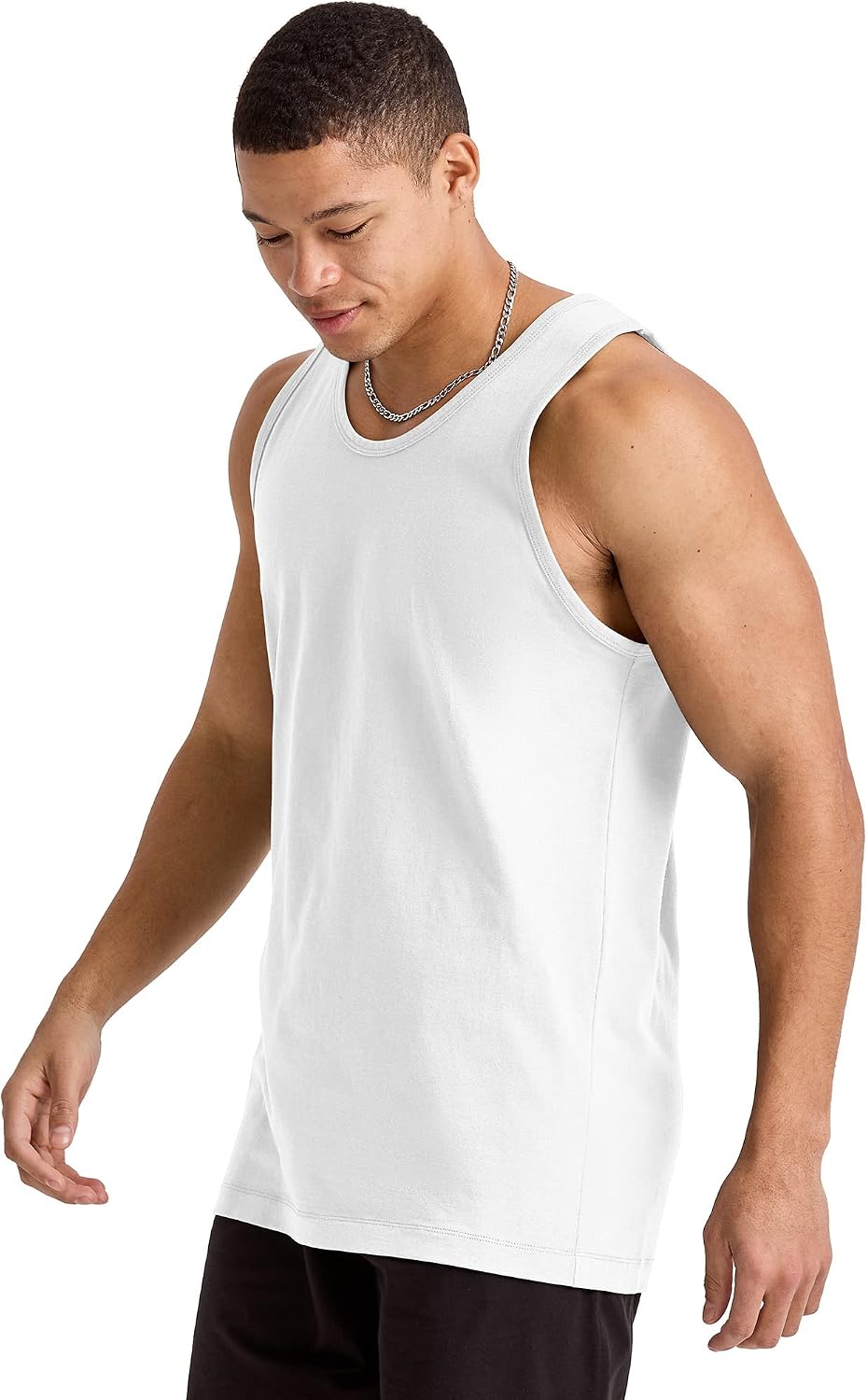 Hanes Men's Essentials Tank Top Pack, Midweight Cotton Tanks, Sleeveless Shirts, 3-Pack