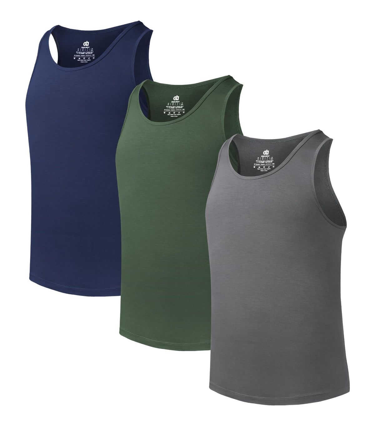 DAVID ARCHY Men's Tank Top Undershirts Moisture-Wicking A-Shirt for Men