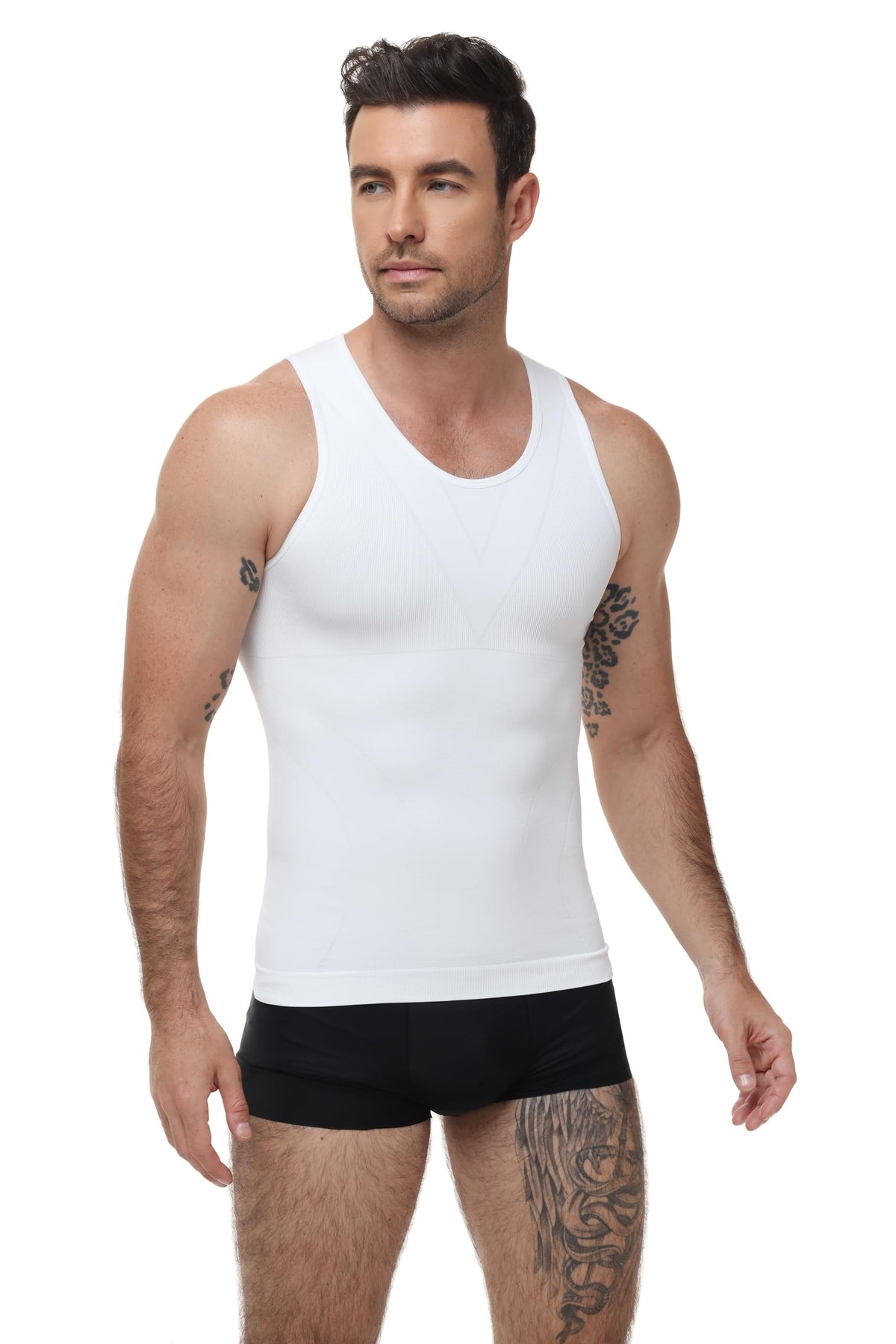 3 Pack Compression Shirt Men's Tummy Control Body Shaper Tank Top