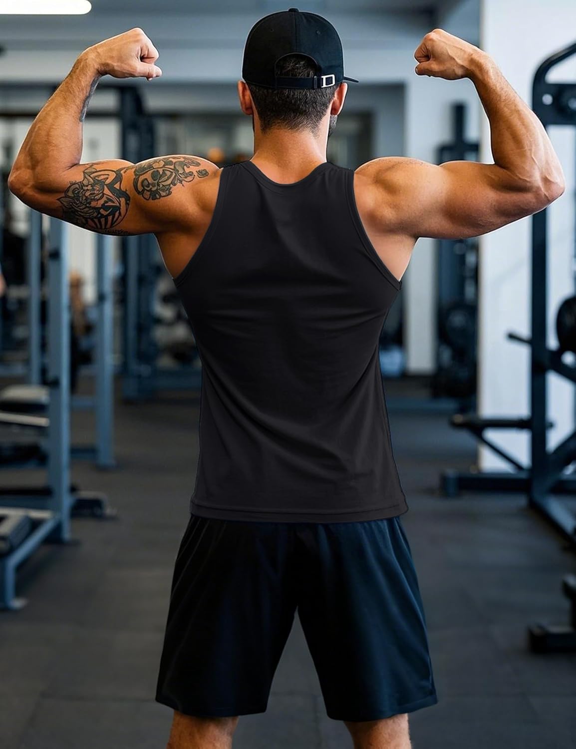 MAGCOMSEN Mens Workout Tank Tops Muscle Athletic Gym Cotton Undershirt Sleeveless Shirts