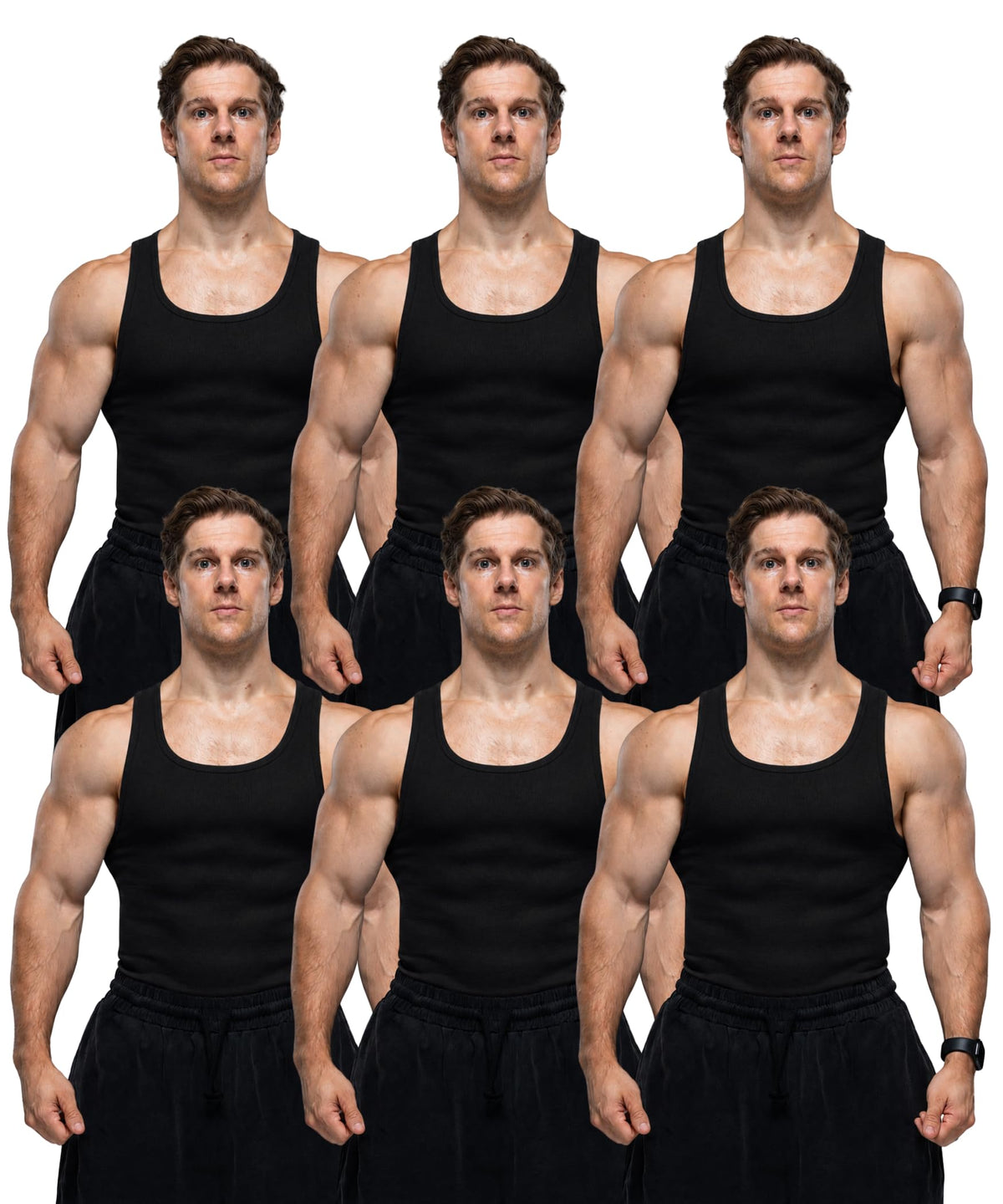 Ekkovision Lifestyle Beaters, Men's Tank Tops, Cotton Spandex Tanks for Men, Regular Fit, Ribbed Fabric