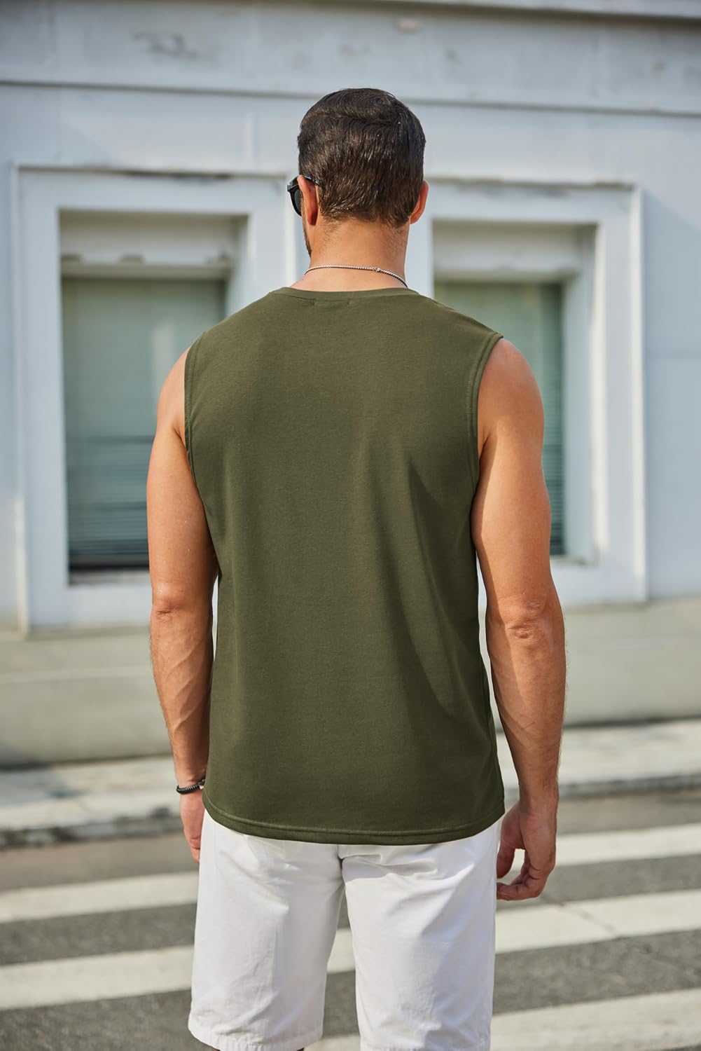 COOFANDY Mens Workout Tank Tops Cotton 3 Pack Soft Gym Muscle Shirt Sleeveless Classic T Shirts