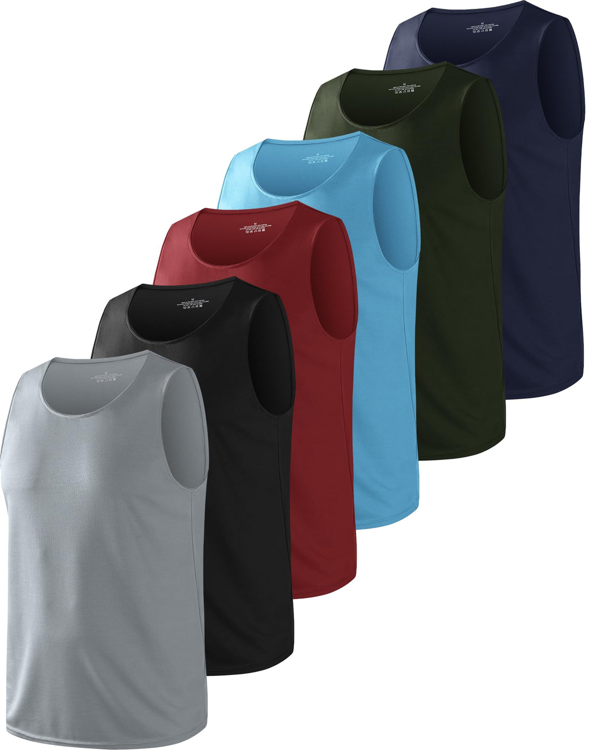 OYGSieg 6 Pack Men's Workout Tank Tops Athletic Muscle Gym Shirts