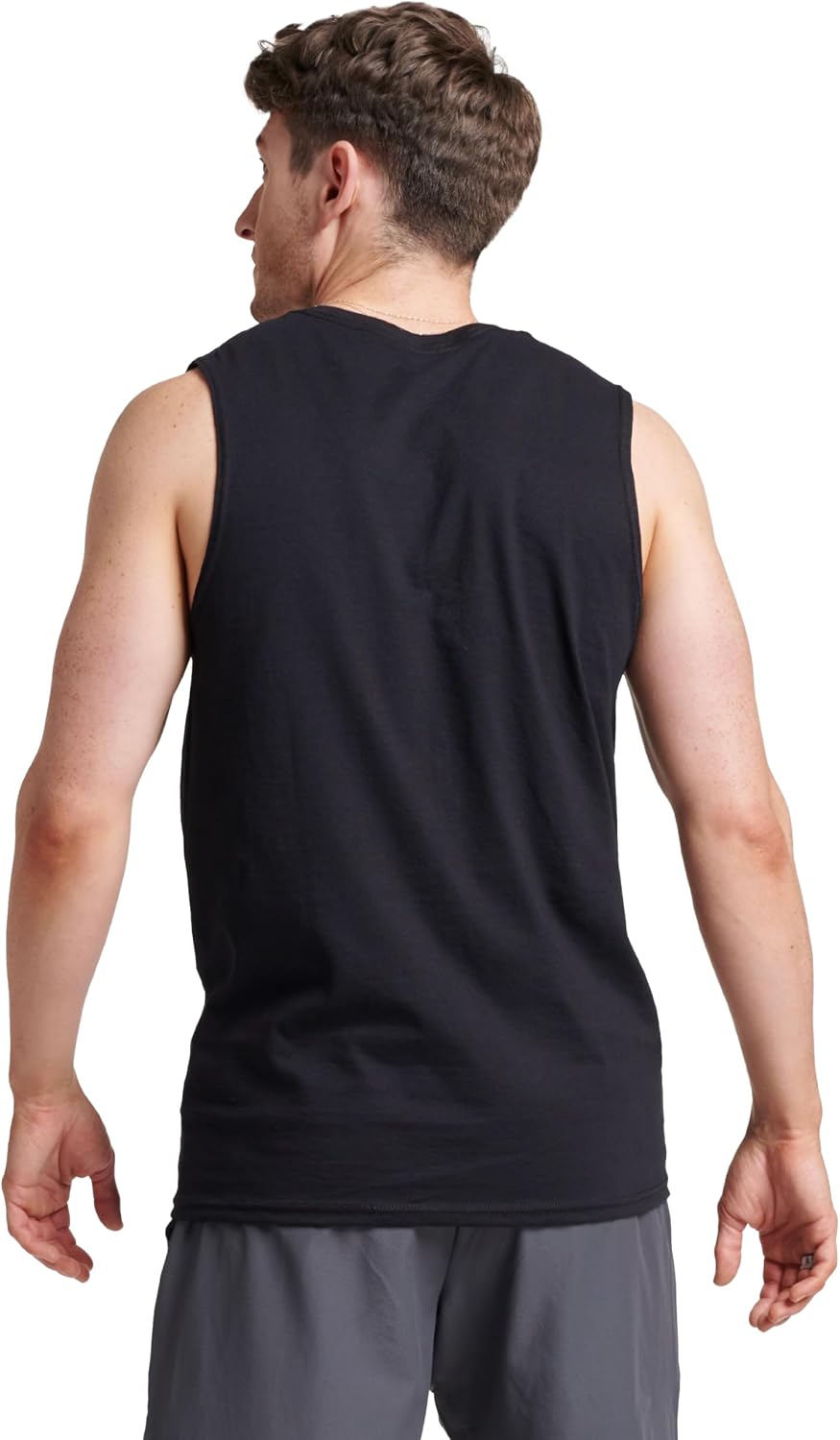 Russell Athletic Men's Dri-Power Cotton Blend Sleeveless Muscle Shirts,Moisture Wicking,Odor Protection, UPF 30+, Sizes S-4X