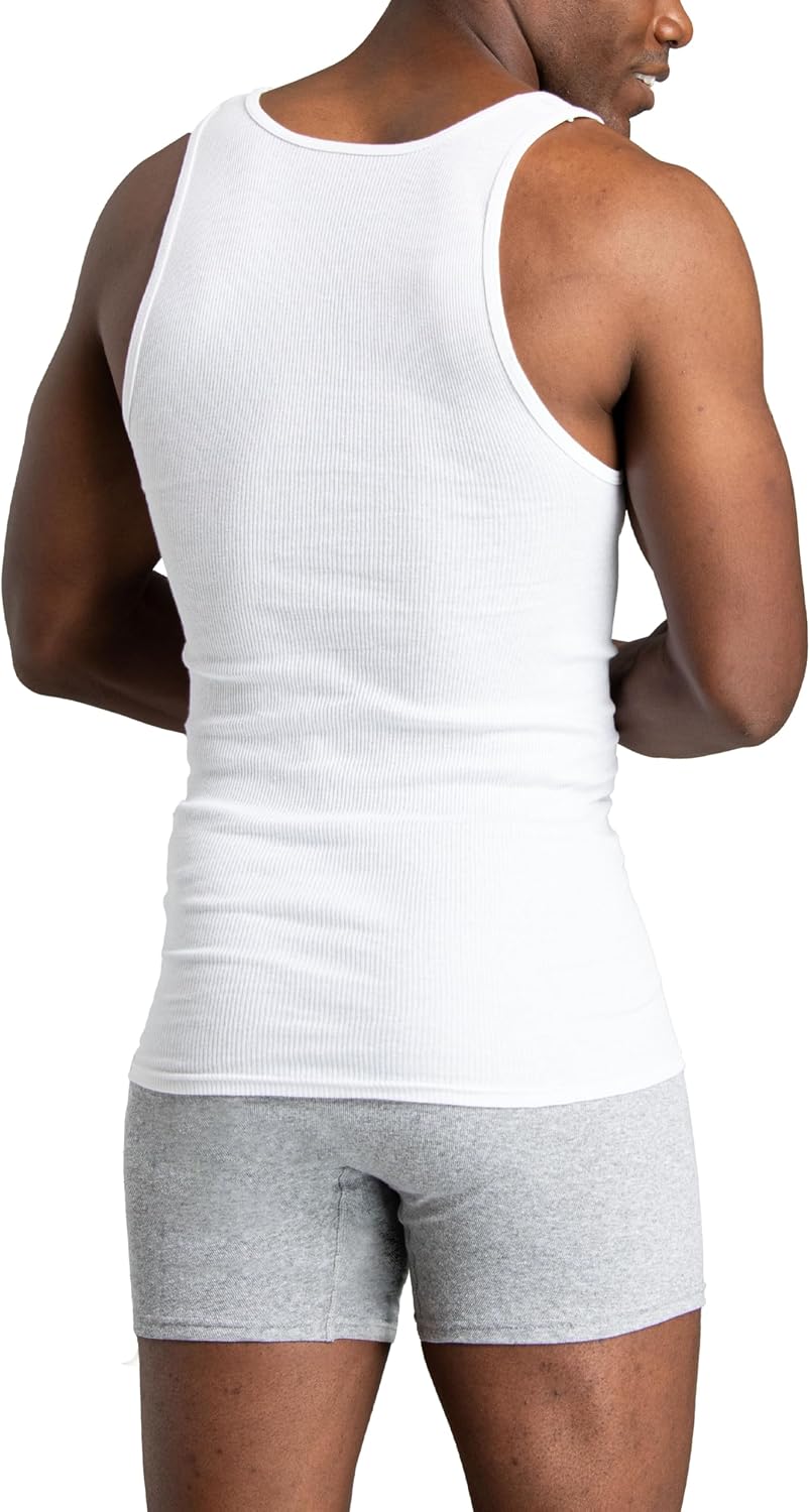 Fruit of the Loom Men's Sleeveless Tag Free Moisture Wicking Tank A-Shirt