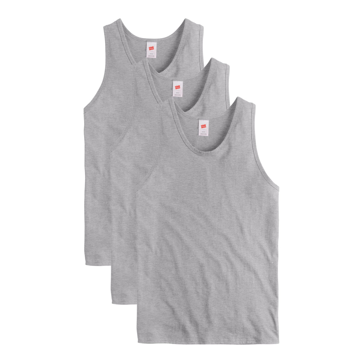 Hanes Men's Essentials Tank Top Pack, Midweight Cotton Tanks, Sleeveless Shirts, 3-Pack
