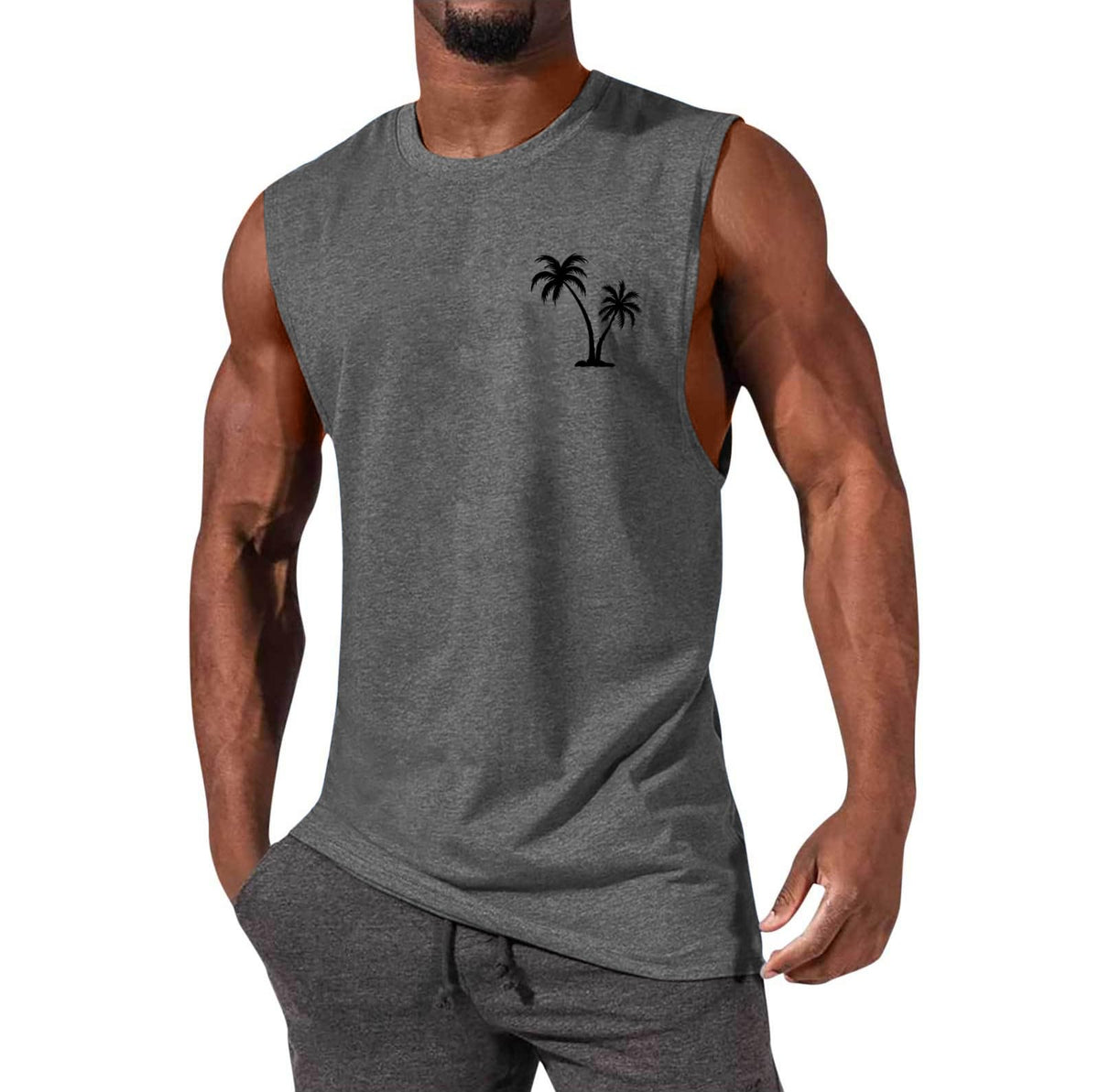 ONLYSTORY Mens Tank Tops Sleeveless Tee Shirts Casual Summer Muscle Gym Tops Running Beach Shirts