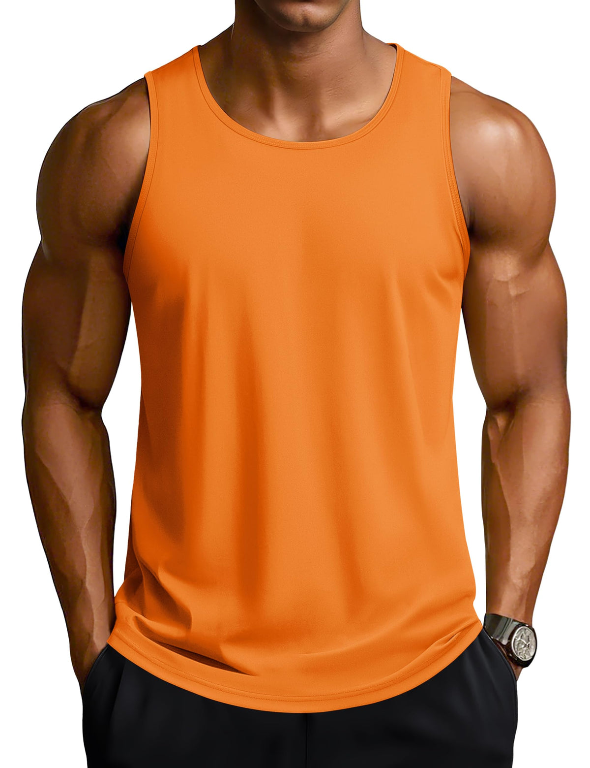 TACVASEN Men's Workout Tank Tops Sleeveless UPF 50+ Summer Sun Shirts Quick Dry for Running Swim Gym Beach