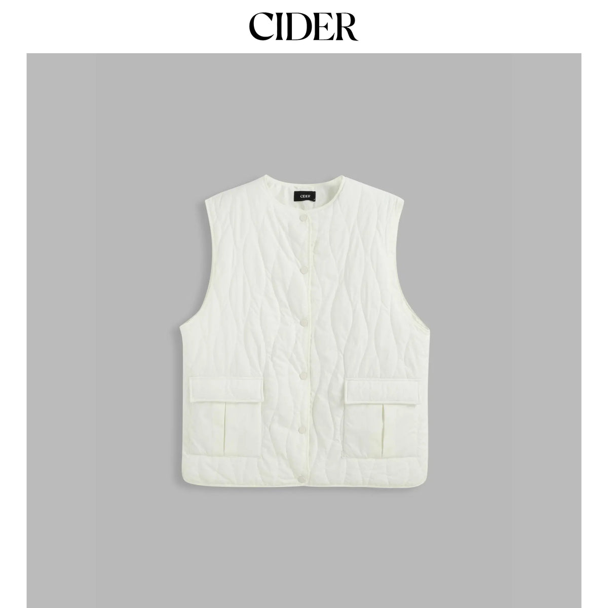 Cider [size 4-10] Round Neck Geometric Puffer Vest