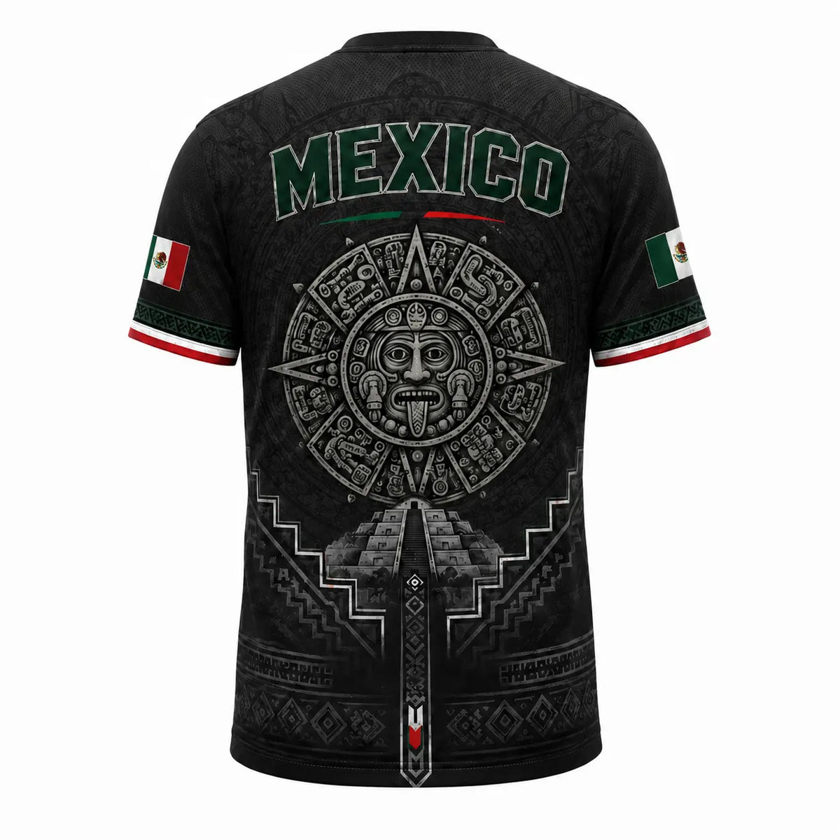 2026Men’s Mexico Heritage V-Neck Graphic Tee, Breathable Mesh Short Sleeve Shirt, Green & White Casual Summer Top