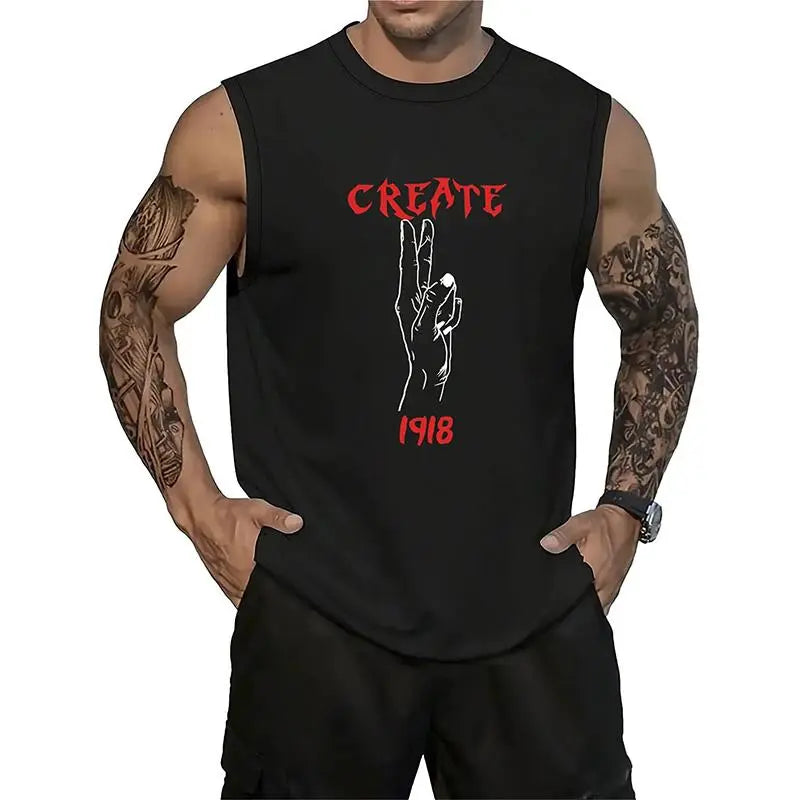Men's Casual Round-Neck Sleeveless Vest in Summer, which is Fashionable and Has a Loose Style.