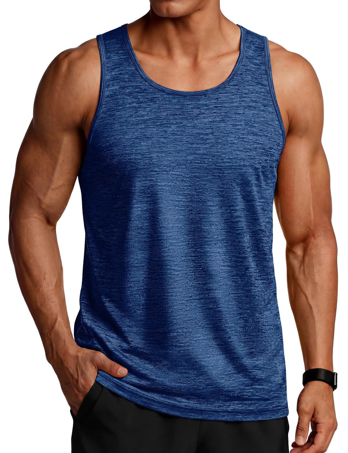 TACVASEN Men's Tank Tops Quick Dry Sleeveless Workout Muscle Shirt Athletic Bodybuilding Gym Performance Tee Shirts
