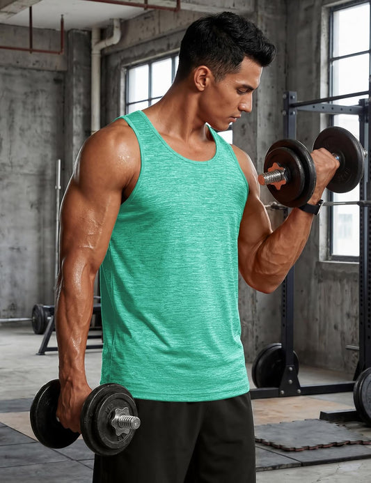 TACVASEN Men's Tank Tops Quick Dry Sleeveless Workout Muscle Shirt Athletic Bodybuilding Gym Performance Tee Shirts