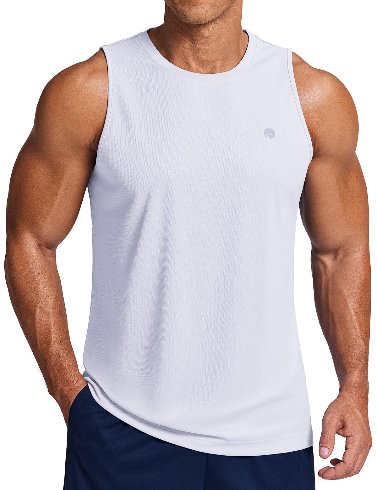 PINSPARK Men's Tank Top Summer Sleeveless Shirts Quick Dry Muscle Shirts