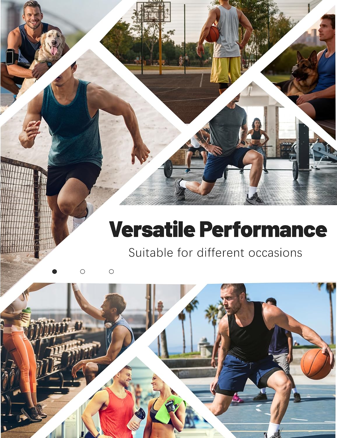 OYGSieg 6 Pack Men's Workout Tank Tops Athletic Muscle Gym Shirts