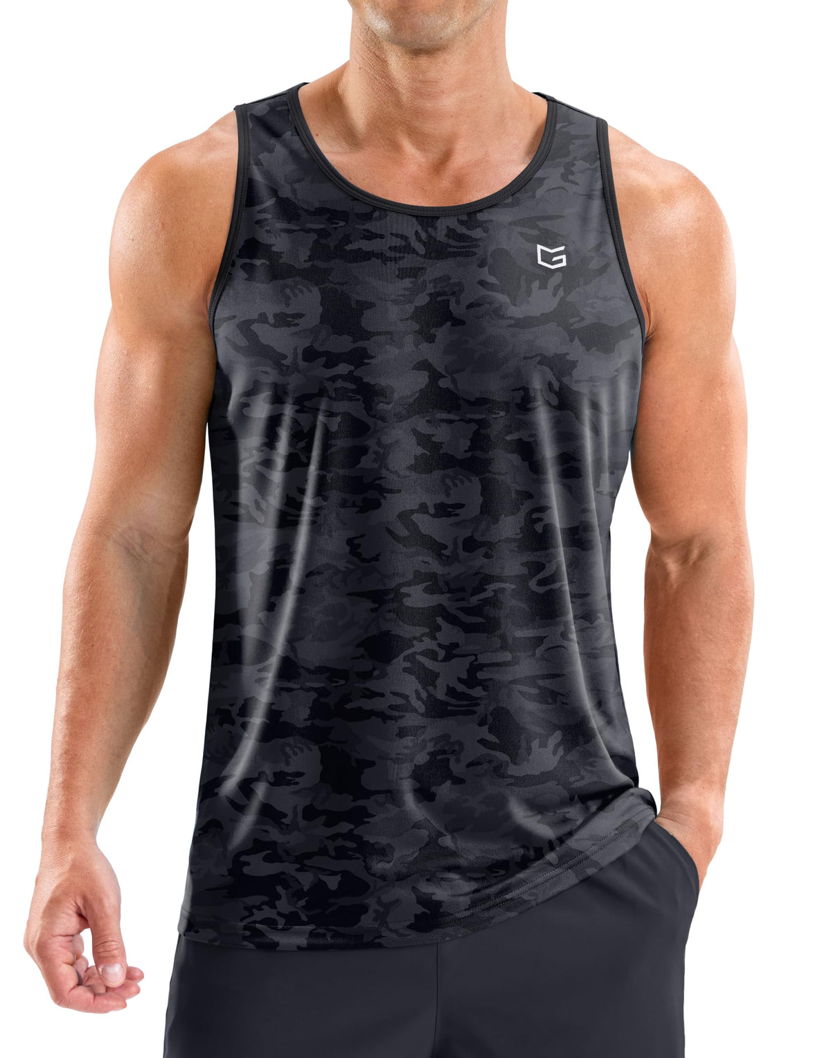 Beach Tank Tops for Men UPF50+ Dry Fit Summer Sleeveless Shirts