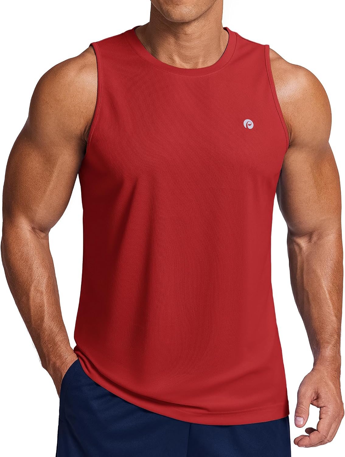 PINSPARK Men's Tank Top Summer Sleeveless Shirts Quick Dry Muscle Shirts