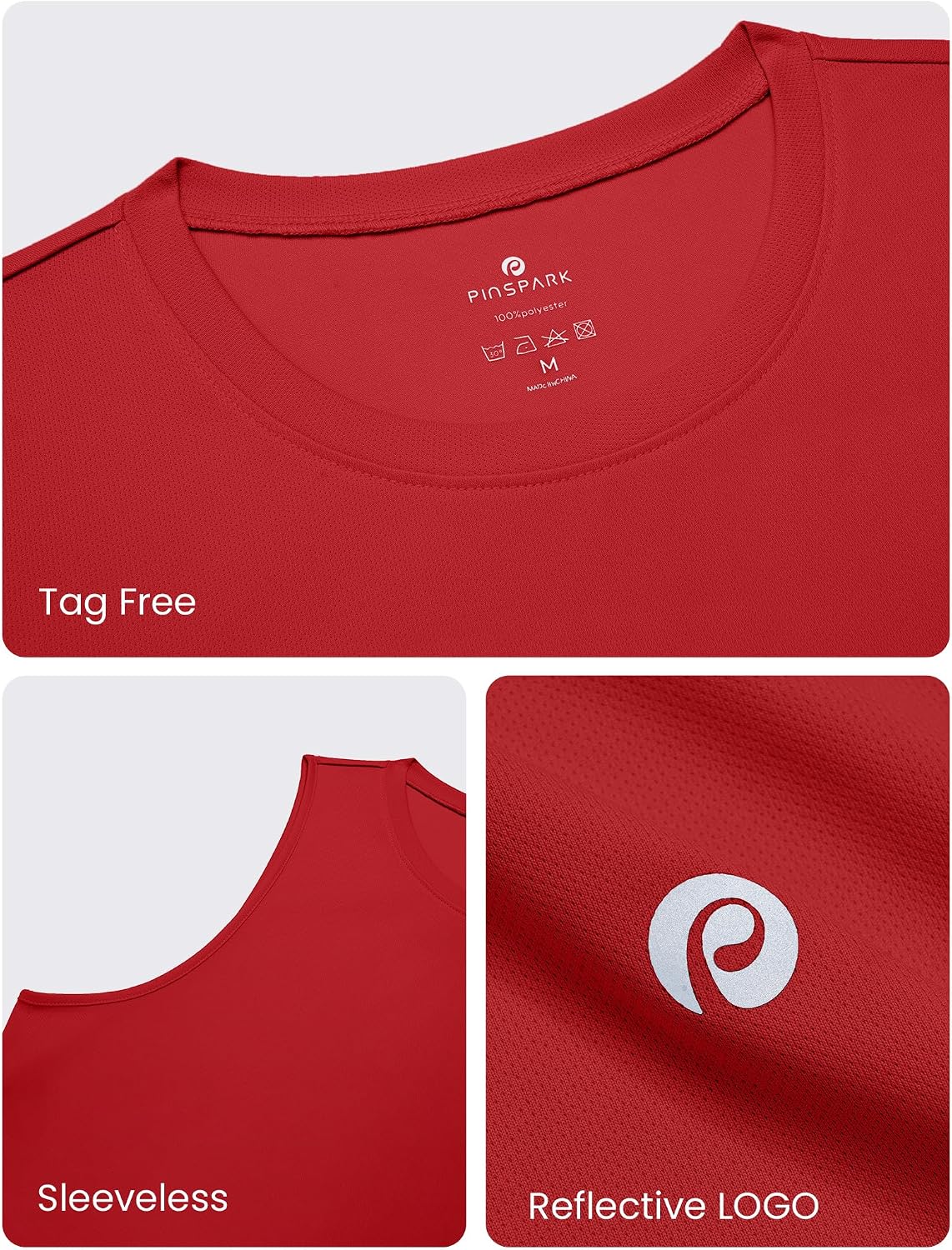 PINSPARK Men's Tank Top Summer Sleeveless Shirts Quick Dry Muscle Shirts