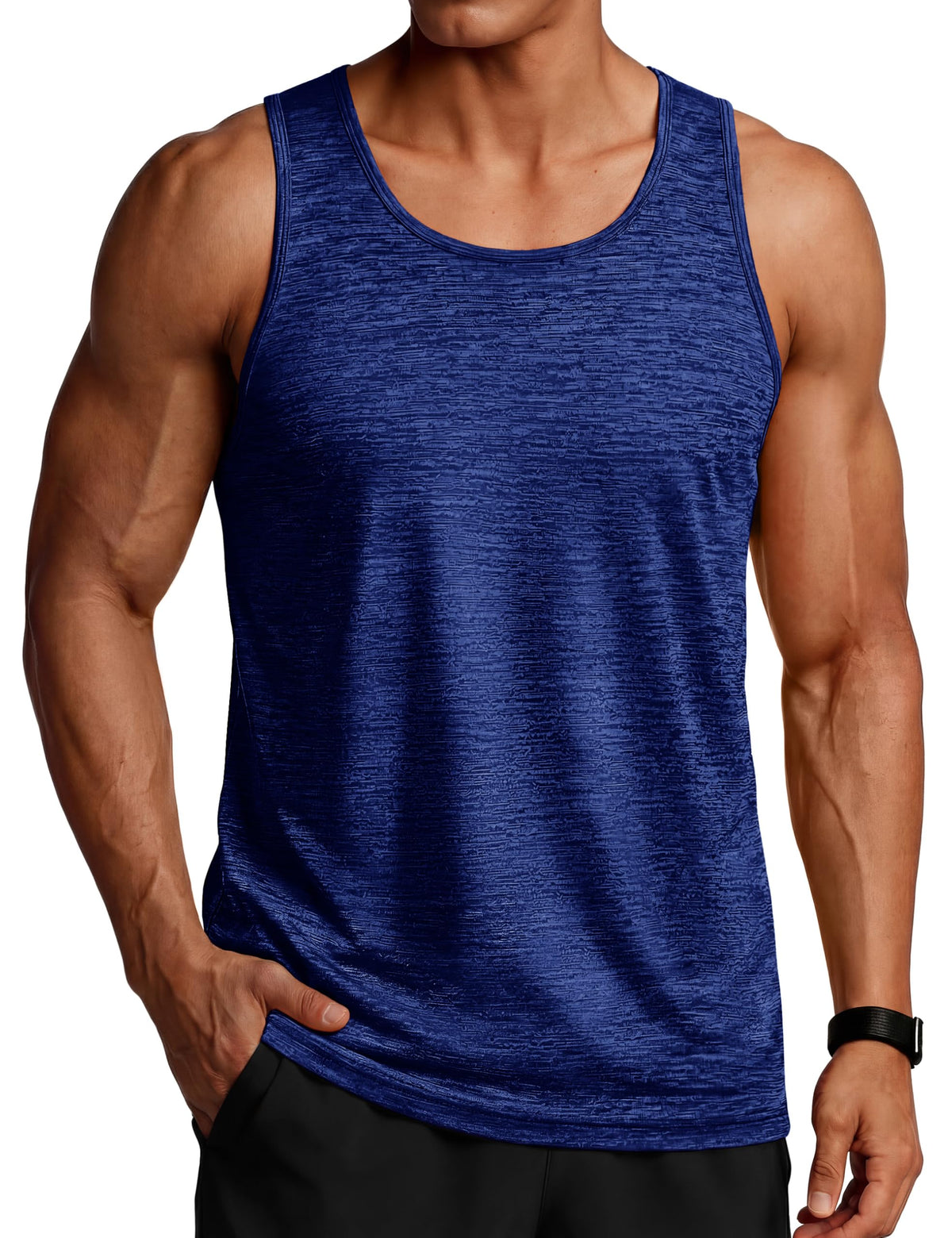TACVASEN Men's Tank Tops Quick Dry Sleeveless Workout Muscle Shirt Athletic Bodybuilding Gym Performance Tee Shirts